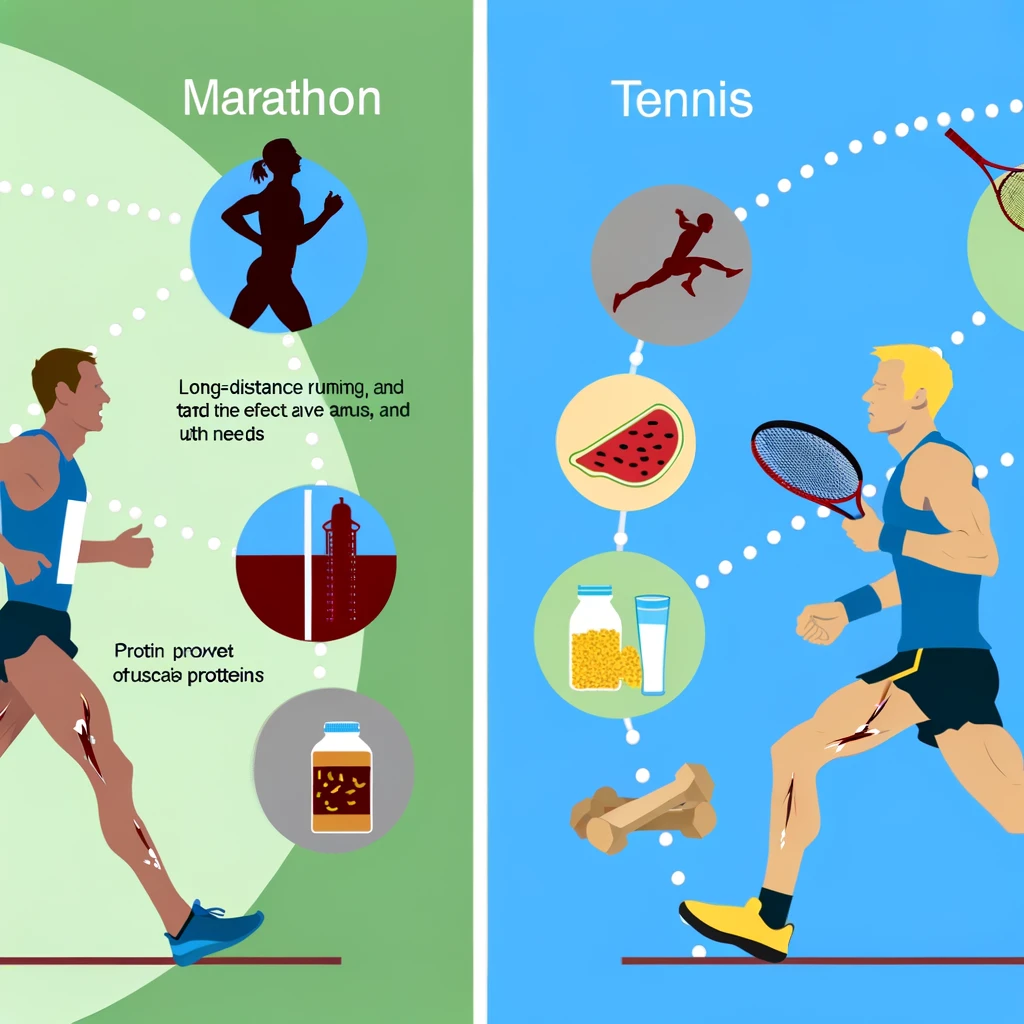 マラソンとテニス、足が攣るのは同じ理由？プロテインの効果を比較