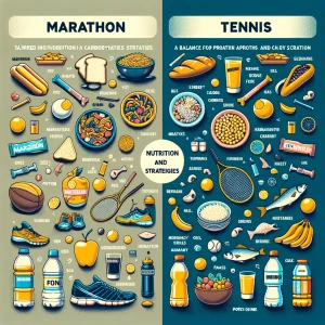 食事と補給：マラソンとテニスでの栄養戦略